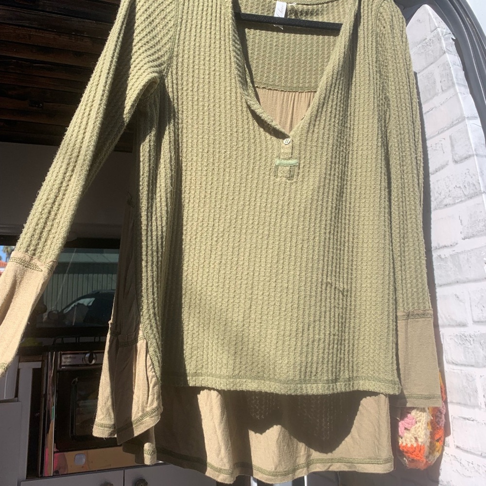 Boutique Ribbed Layered Tunic/Top